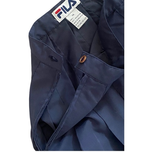 Vintage FILA Navy Pleated Skirt Women’s Size 14 with Embroidered FILA LOGO - Picture 7 of 8
